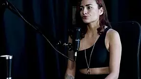 kamilla werneck shows off in sheer red lingerie