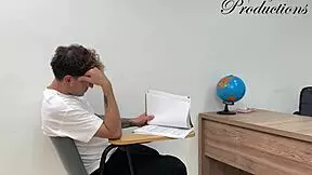 student seduces her classmate and fucks him right in class