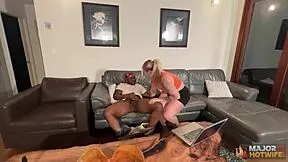 Petite Blonde Gets Creampie from Huge Cock!