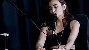 kamilla werneck shows off in sheer red lingerie