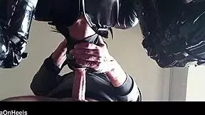 preview chairtied hooded ballgagged and ring gagged i have to suck until he cums