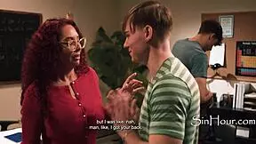 Teacher Kiki Daire Gets Blackmailed Into Double Penetration With Parker Ambrose In Cinema.