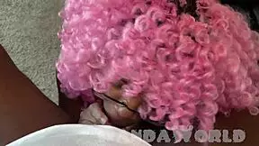 Ebony slut takes BBC deep while another swallows