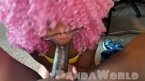 Ebony slut takes BBC deep while another swallows