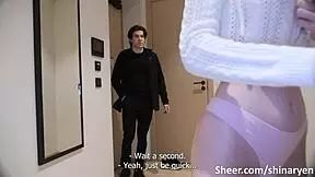 No Tip Means She Gets Fucked By Delivery Boy In Rough Cowgirl Ride.