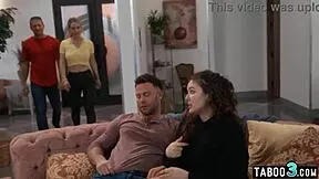 teen leana lovings lure into taboo family foursome fuck by her milf stepmom