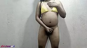 indian shemale in crossdressing lingerie