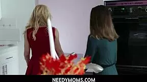Needymoms - Stepdaughter Strokes Cock to Keep Secret!