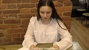 I fucked student Baby Bamy in the ass during private lesson, made her suck my cock under the table.