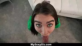 stepbrother can't resist his stepsister's seductive gaze