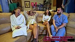 Aria Nicole undergoes her yearly physical with a nurse.