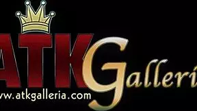 felicity feline oils up her twat to masturbate solo