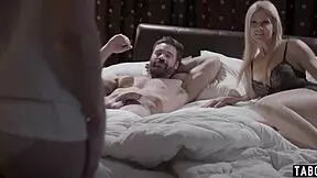 foster couple takes in shy blonde teen and fucks her hard!