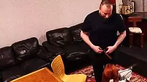 Caught on security cam at the office, redhead pornstar gets fucked and caught