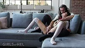 can you resist the asian student's cute panties in stepdad's gift?