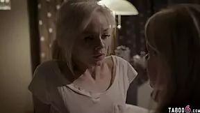 foster couple takes in shy blonde teen and fucks her hard!