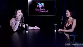 best moments of alice vasconcelos in private chat with raphaela savanah - part 3 on sheer red