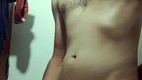 i'm undressing to masturbate my big cock in the bathroom, oops