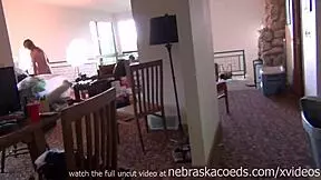 This tiny teen with braces stretches her pussy behind the scenes, so adorable!