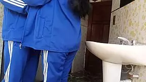 Recording College Girl In School Bathroom Quickie.