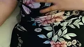 milf masturbates while giving blowjob to young asian cock in big tits scene