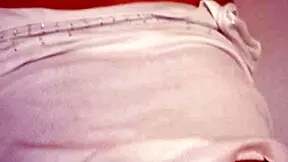 Innocent brunette teen feels naughty pleasure in her bedtime solo orgasm