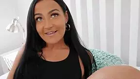 Jay's POV on tanned babe Mila Monet's casting
