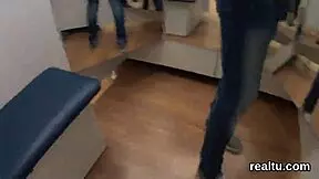 A striking czech teen got tempted in the mall and ended up banged in pov