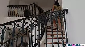 Should I take the hint from my hot petite naked maid cleaning?