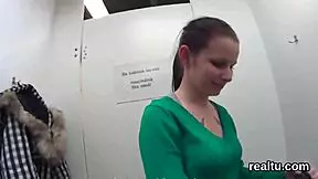 A striking czech teen got tempted in the mall and ended up banged in pov