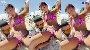 Sexy Latina College Girl Fingered on Beach During Spring Break