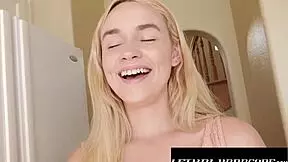 petite blonde gets a good stepdad fuck after prom, what a night!