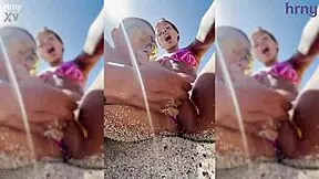 Sexy Latina College Girl Fingered on Beach During Spring Break