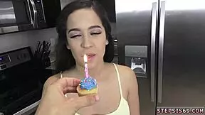 The next day, stepbro gets a rapid call after freaky first blowjob.