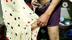 Desi bhabhi gets fucked hard in kitchen with banana dirty talk