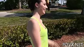 A short legal age teen engages in rough fucking and sucking on camera, reaching orgasm in hardcore pov scenes.