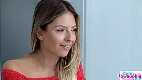 hot horny blondes ivi rein & rebecca volpetti seduce stepbro to join in for threesome