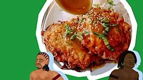 False Hood Featuring Nico Moron In Intense Wrestling Match With Food And Hood Elements