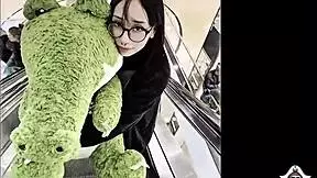 Winning Plush Alligator Toy Makes Her Thankful
