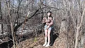 caught roughly fucking young slut in forest