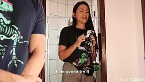 The maid says, 'I want your cock now.'