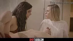 Does lucky stepbrother fuck stepsister and her virgin friend?