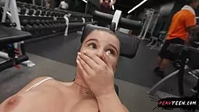 Cheating teen gets caught having sneaky sex in the gym by her bf 😏