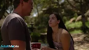 Petite Abbie Maley and Pierce Paris Fuck Like No One Is Watching Out in Nature