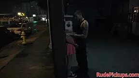 Petite spex teen sucks and rides