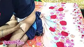 Tight pussy stepmom gets fucked by stepson in saree during desi sex video session, moaning passionately in the bedroom
