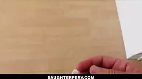 small tits tiny blonde teen stepdaughter wants stepdad to fuck her with huge cock pov - sage rabbit calvin hardy