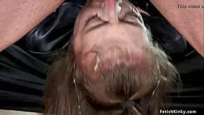 Stepdad bangs bound teen and her!