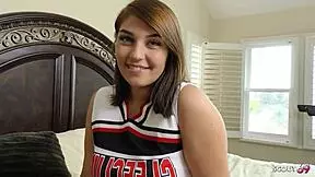 Blue eyes beauty face pawg teen 18+ vivian taylor with big ass talk to fuck by older guy and lick his asshole