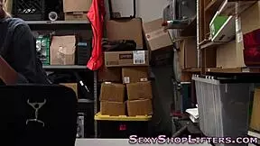 Skinny teen thief spunked